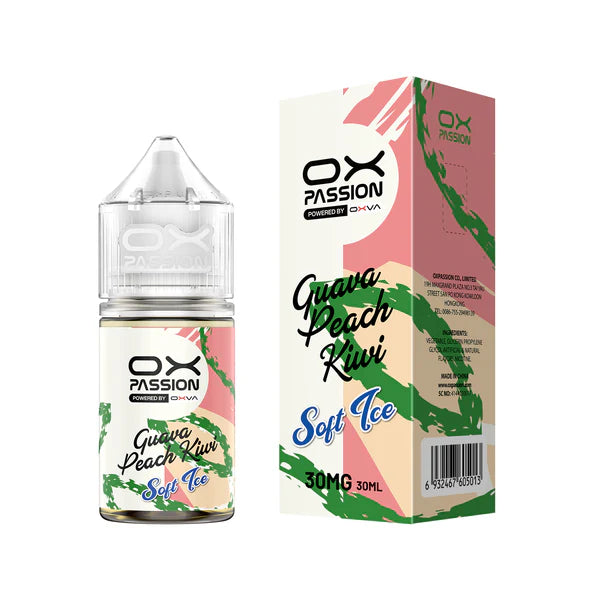 OX PASSION GUAVA PEACH KIWI 30ML - OX PASSION SOFT ICE
