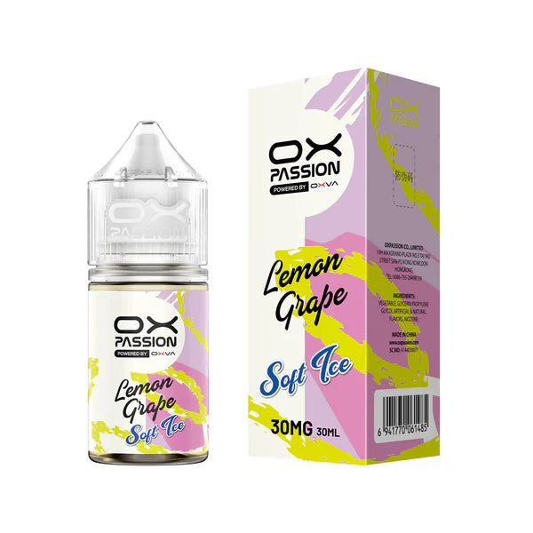 OX PASSION LEMON GRAPE ICE 30ML - OX PASSION SOFT ICE