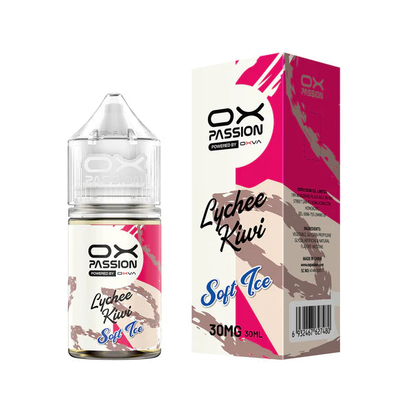 OX PASSION LYCHEE KIWI ICE 30ML - OX PASSION SOFT ICE
