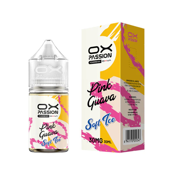 OX PASSION PINK GUAVA ICE 30ML - OX PASSION SOFT ICE