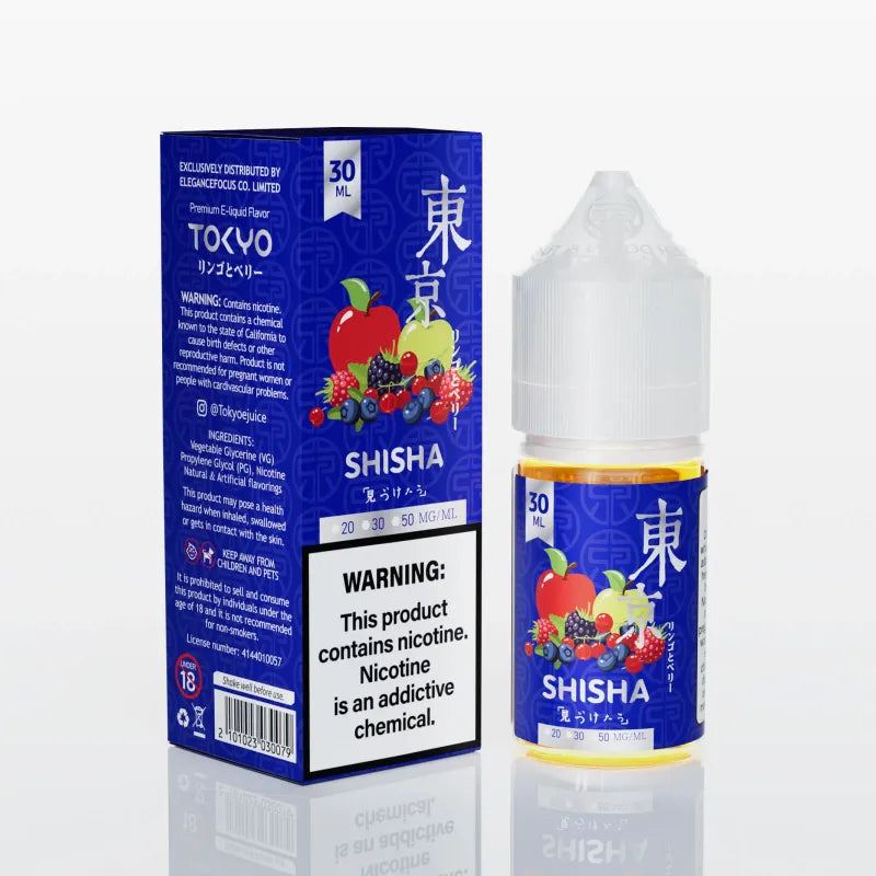 Tokyo Shisha Apple Berries Salt Nic E-Liquid 30ml