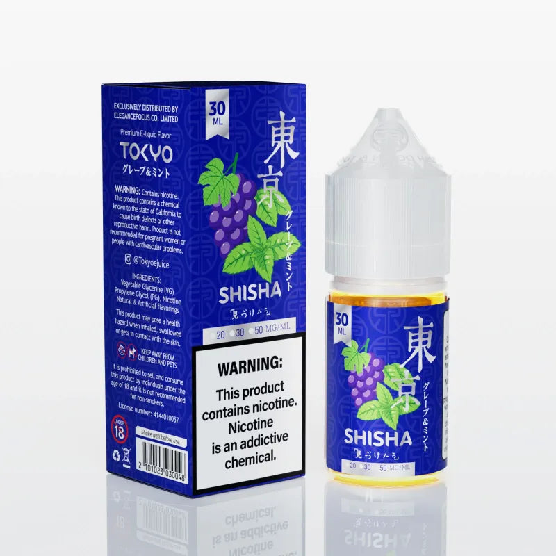 Tokyo Shisha Grape & Mint Salt Nic E-Liquid 30ml