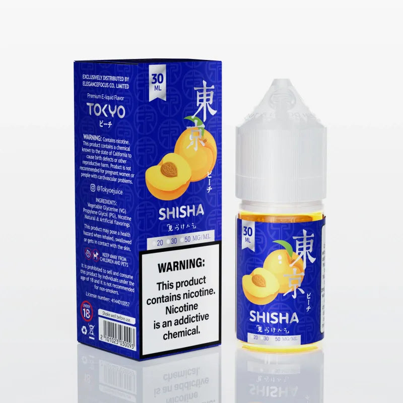 Tokyo Shisha Peach Salt Nic E-Liquid 30ml