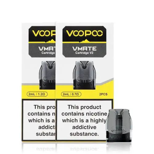 Voopoo Vmate Cartridge V2 – 2ml, – 2 Pack,(1.2Ω / 0.4Ω / 0.7Ω)